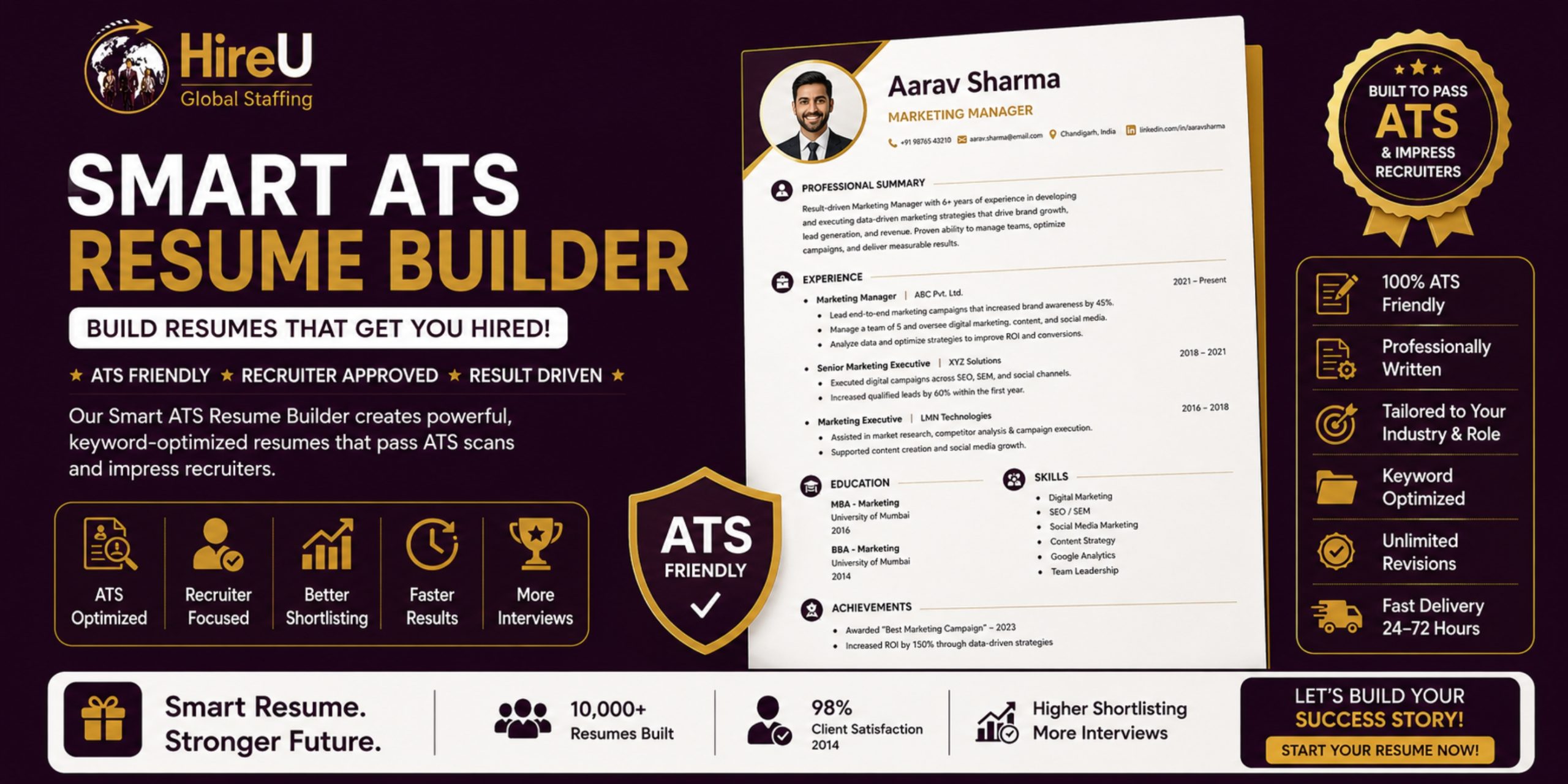 Smart ATS Resume Builder by HireU Global